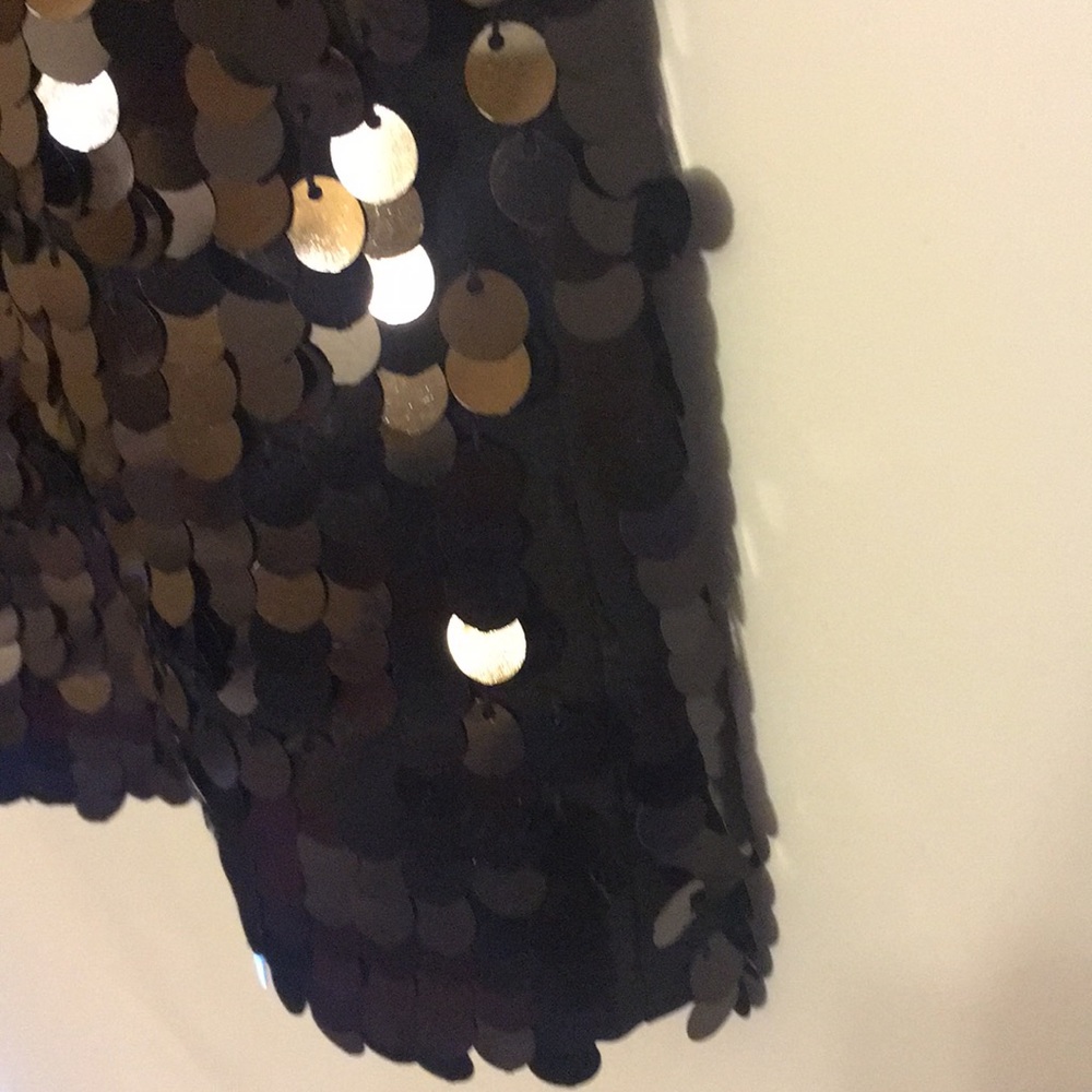 Black Sequin Cocktail Dress - Picture 3 of 4